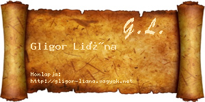 Gligor Liána névjegykártya